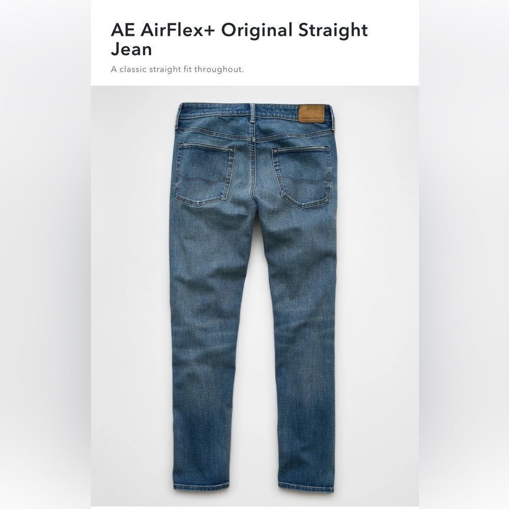Men’s American Eagle Airflex + Original  Straight Jeans 32 x 34